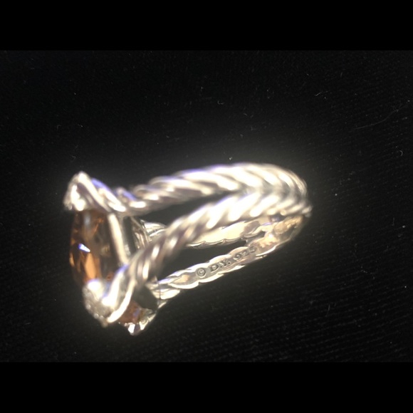 SOLD-David Yurman Cushion On Point Morganite Ring - Picture 8 of 8